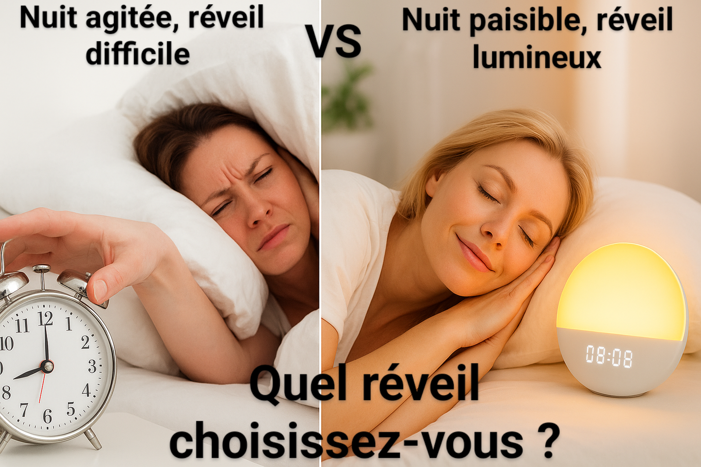 Réveil simulateur d’aube Bluetooth - Adieu aux matins difficiles, sommeil réparateur et énergie dès le réveil